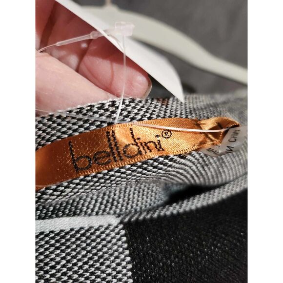 Belldini Black and White Plaid Sweater - Large - Picture 4 of 4